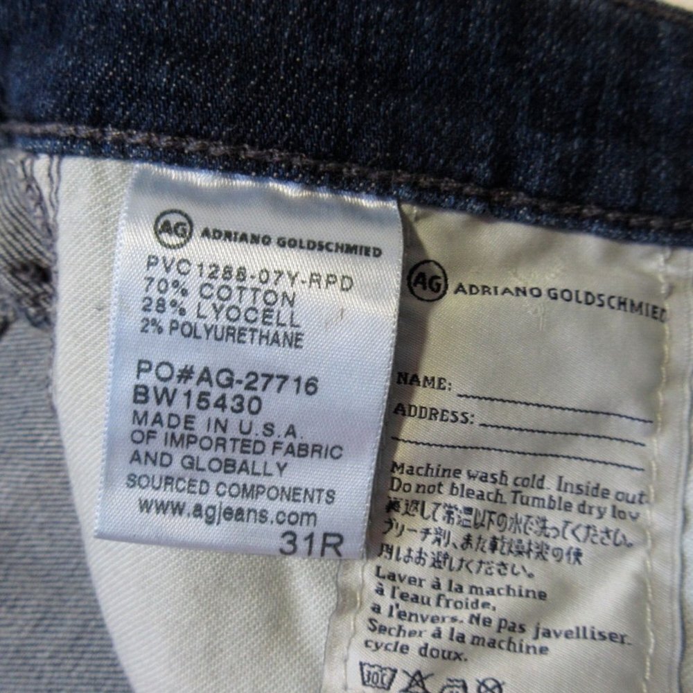 NWT Adriano Goldschmied AG The Legging in 17 Year Ripped Stretch Skinny Jeans 31 - Picture 4 of 6